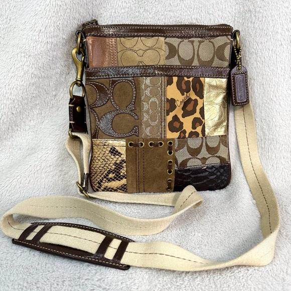 Coach Bags Coach Patchwork Animal Print Crossbody Poshmark